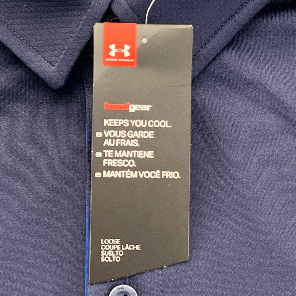 Under Armour Tech Polo Shirt Mens 2XL Blue Short Sleeve HVAC Sure Comfort Logo - Picture 5 of 10